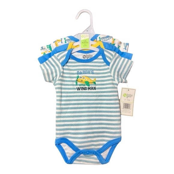 Baby Gear Other - BABY GEAR 3 Pk Cotton Short Sleeve One-Piece Bodysuits